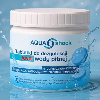 Tabletki do Uzdatniania Wody w Zbiornikach Wodnych, Studniach, Instalacjach Wodociągowych JAVEL AQUA shock